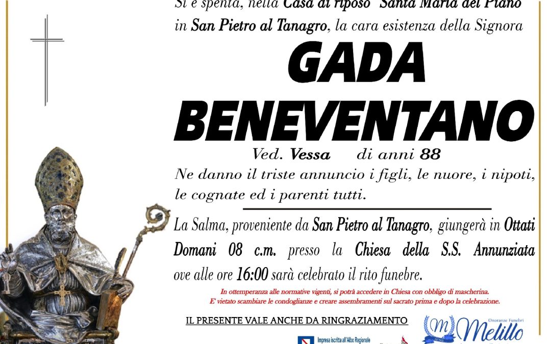 Gada Beneventano 23/04/1934 07/07/2022