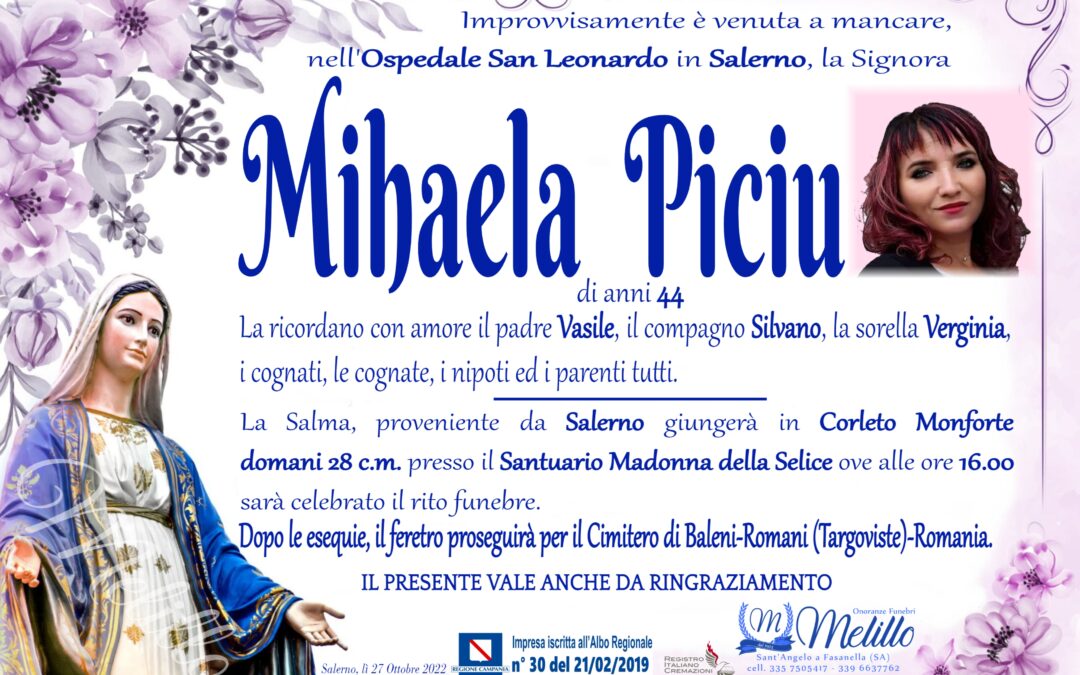 Mihaela Piciu 15/08/1978 – 26/10/2022