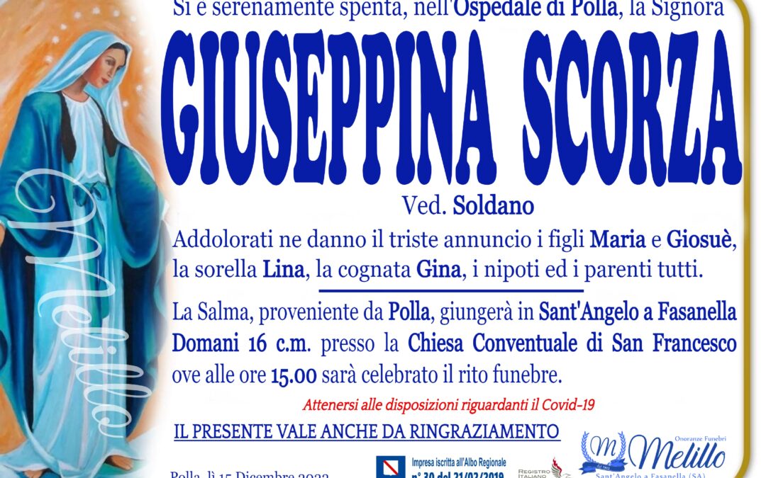 Giuseppina Scorza 19/08/1932 15/12/2022