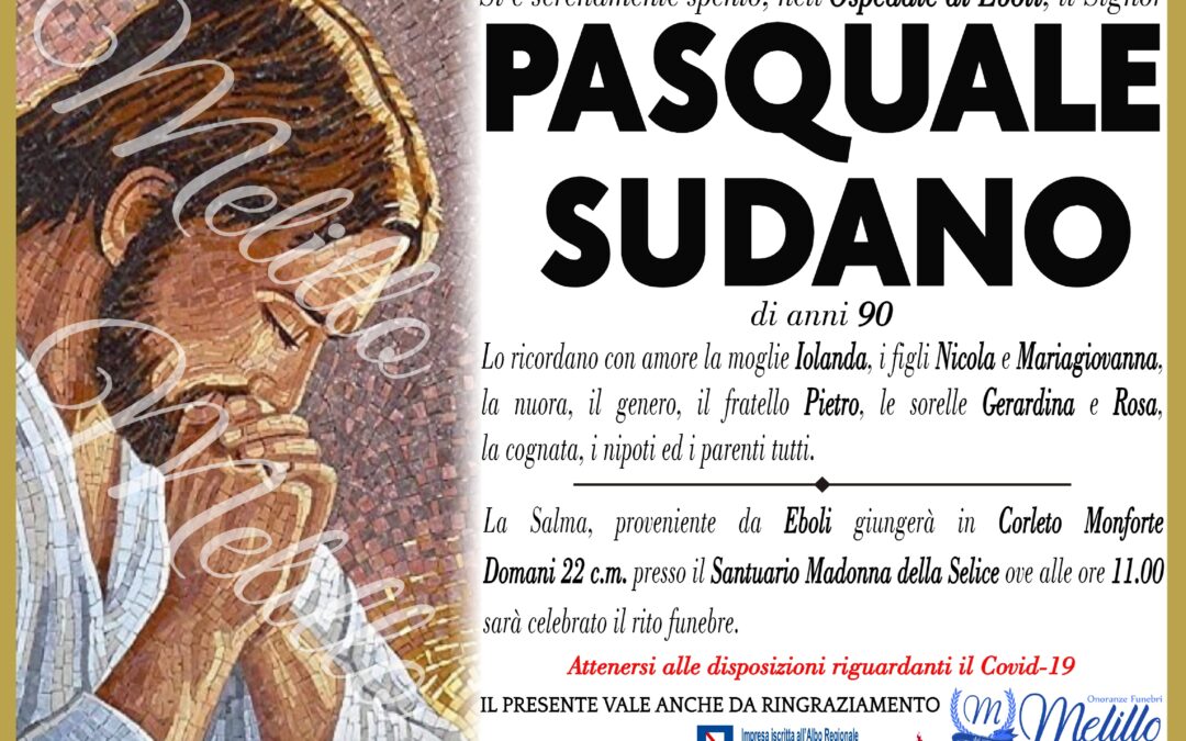 Pasquale Sudano 06/03/1932 21/12/2022